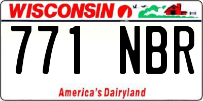 WI license plate 771NBR