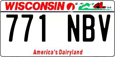 WI license plate 771NBV
