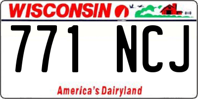 WI license plate 771NCJ