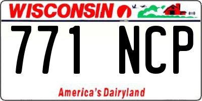 WI license plate 771NCP