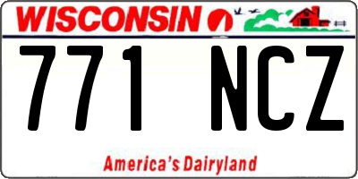 WI license plate 771NCZ