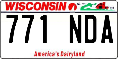 WI license plate 771NDA