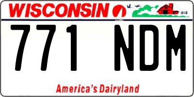 WI license plate 771NDM