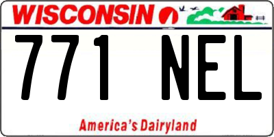 WI license plate 771NEL