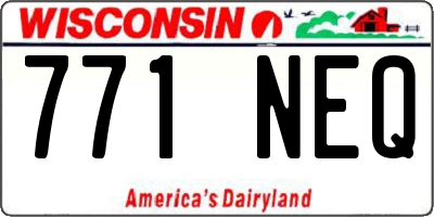 WI license plate 771NEQ