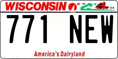 WI license plate 771NEW