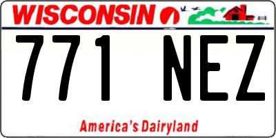 WI license plate 771NEZ