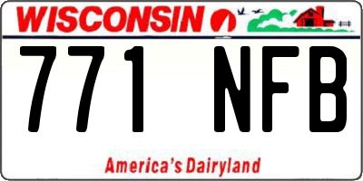 WI license plate 771NFB
