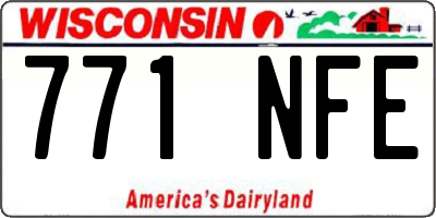 WI license plate 771NFE