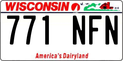 WI license plate 771NFN