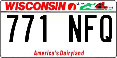 WI license plate 771NFQ