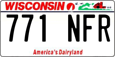 WI license plate 771NFR