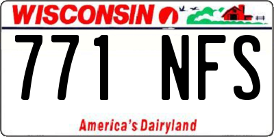 WI license plate 771NFS
