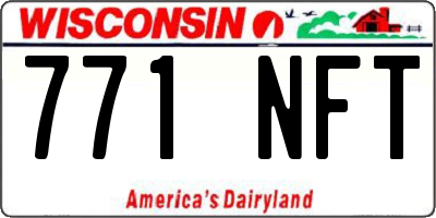 WI license plate 771NFT