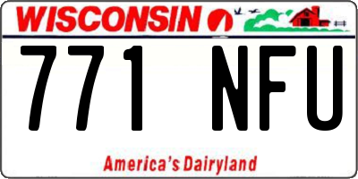 WI license plate 771NFU