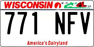 WI license plate 771NFV