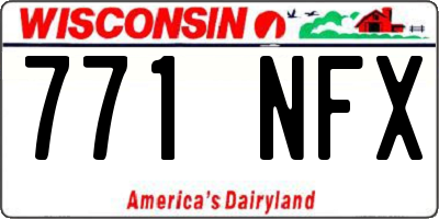 WI license plate 771NFX