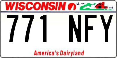 WI license plate 771NFY