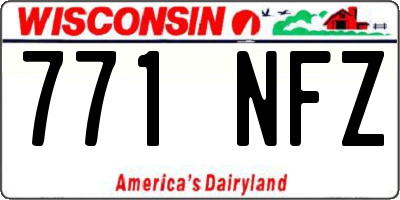 WI license plate 771NFZ