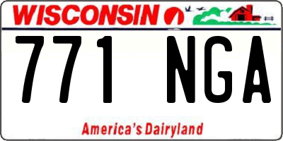 WI license plate 771NGA
