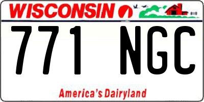 WI license plate 771NGC