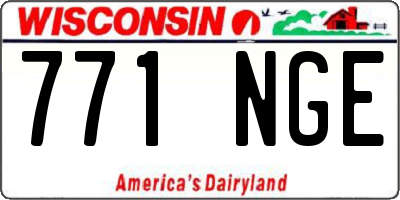 WI license plate 771NGE
