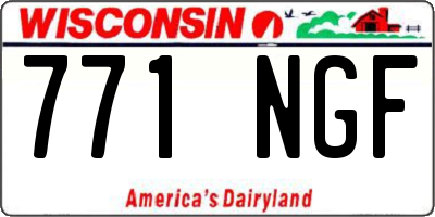 WI license plate 771NGF