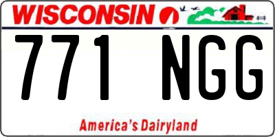 WI license plate 771NGG