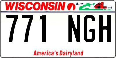 WI license plate 771NGH