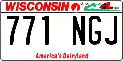 WI license plate 771NGJ