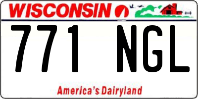WI license plate 771NGL