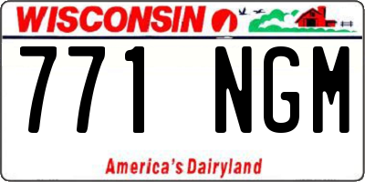 WI license plate 771NGM