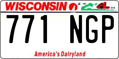 WI license plate 771NGP