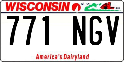 WI license plate 771NGV