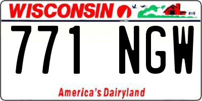 WI license plate 771NGW