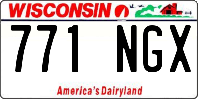 WI license plate 771NGX