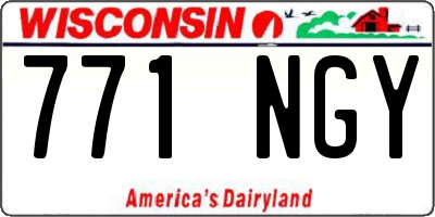 WI license plate 771NGY