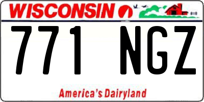 WI license plate 771NGZ