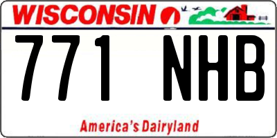 WI license plate 771NHB