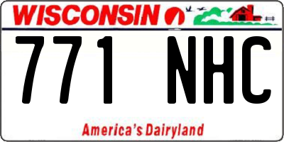 WI license plate 771NHC