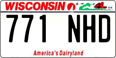 WI license plate 771NHD