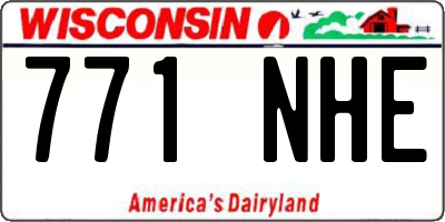 WI license plate 771NHE