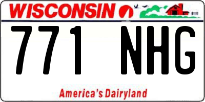 WI license plate 771NHG