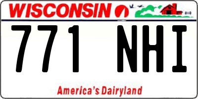 WI license plate 771NHI