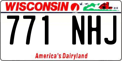 WI license plate 771NHJ