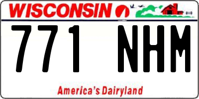 WI license plate 771NHM