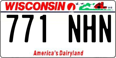 WI license plate 771NHN