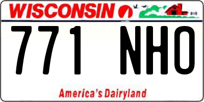 WI license plate 771NHO