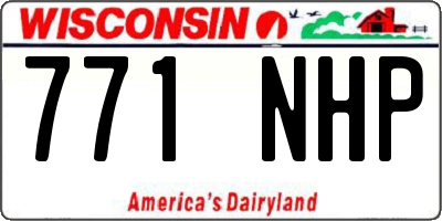 WI license plate 771NHP