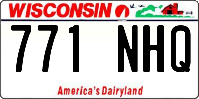 WI license plate 771NHQ